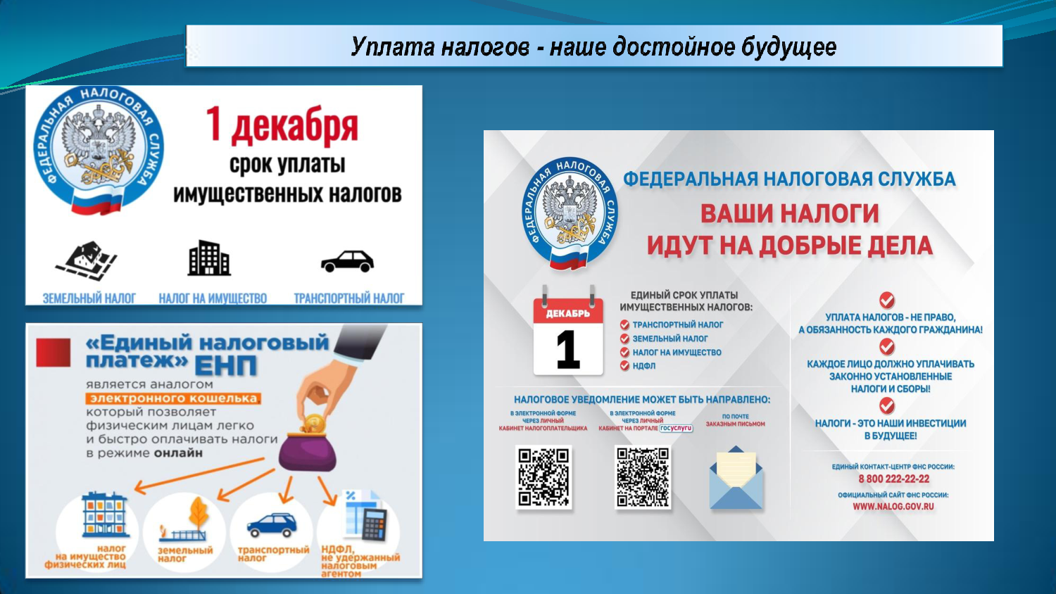 Срок уплаты имущественных налогов.